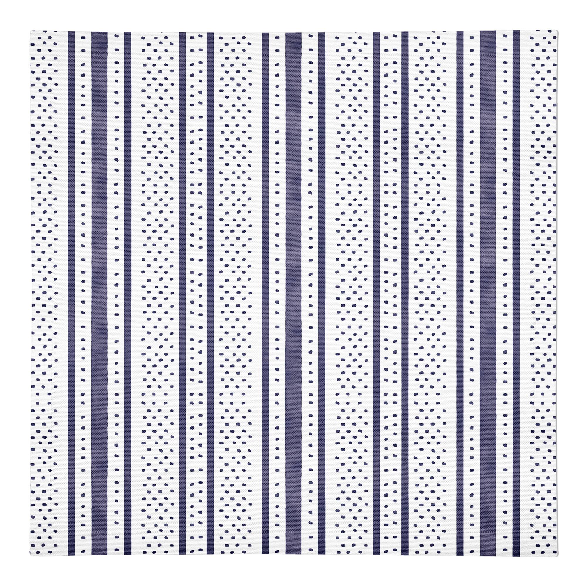 Stripes and Polka Dots 10" x 10" Poly Twill Napkin